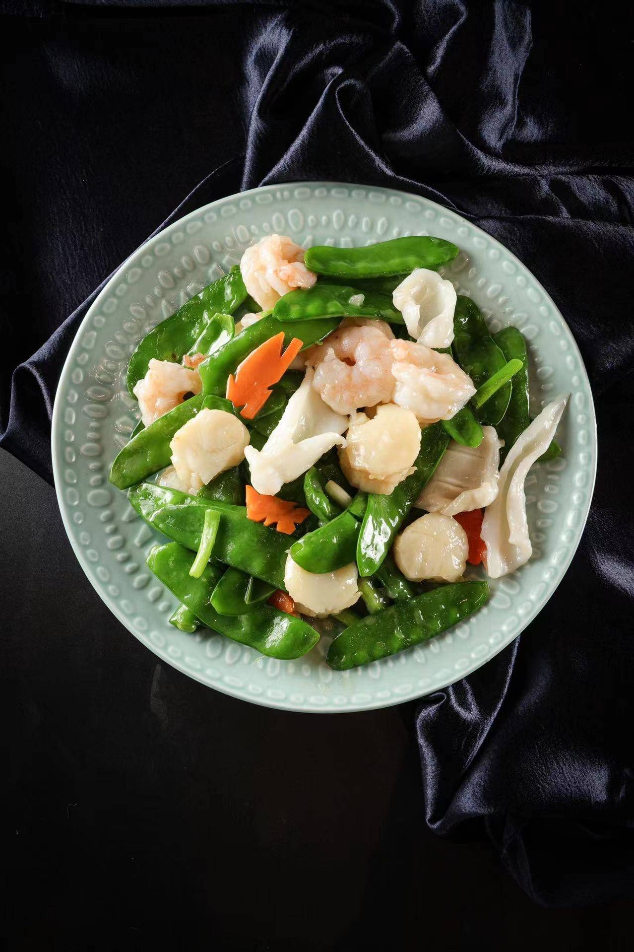 Seafood Combination with Snow Peas(I) 荷豆炒海鲜